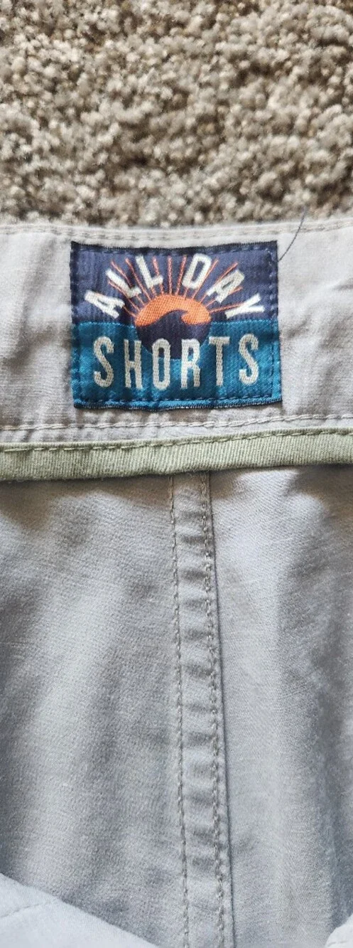 Faherty Light Gray Flat-Front Shorts